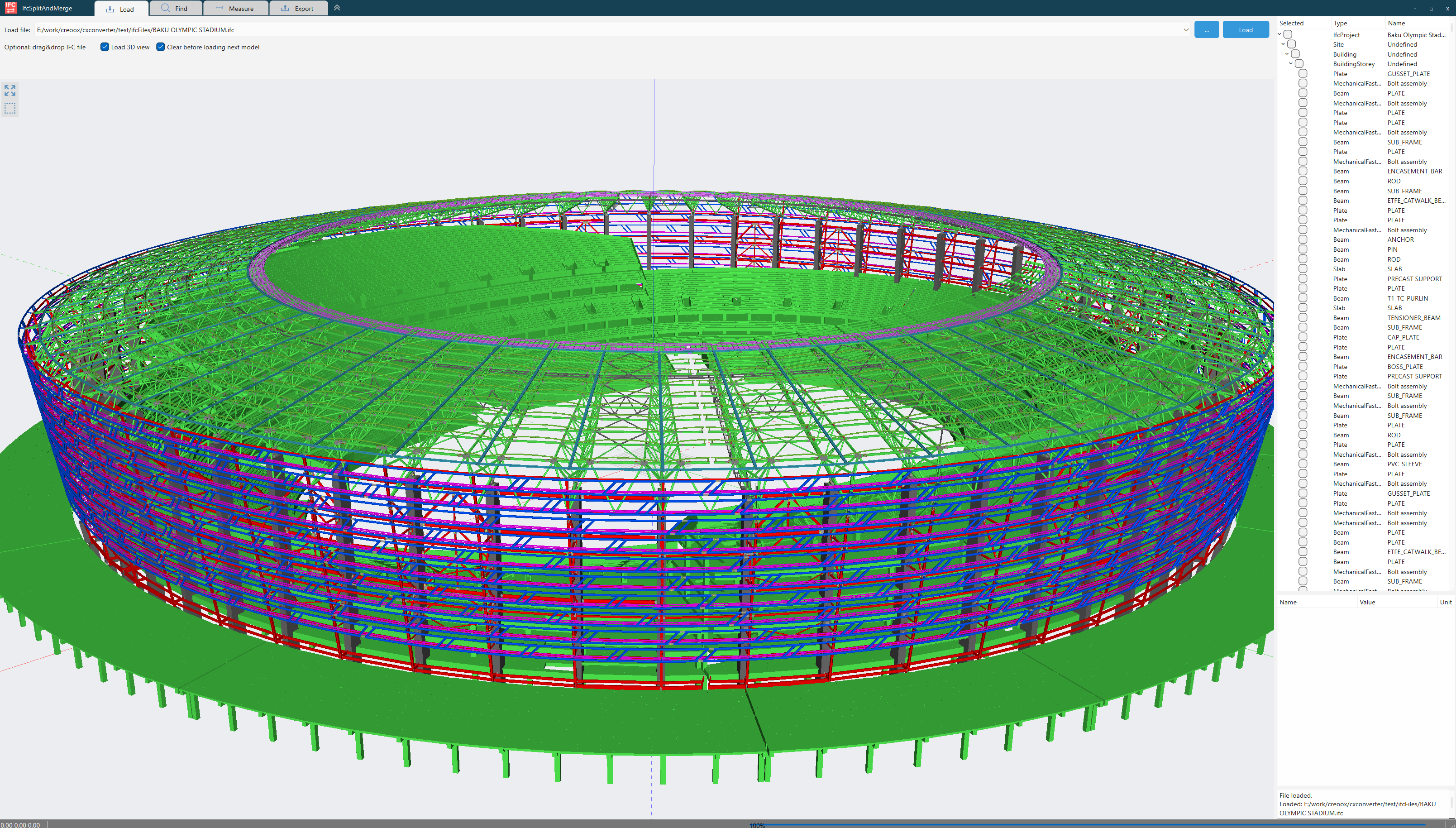 IfcSplitAndMerge application example